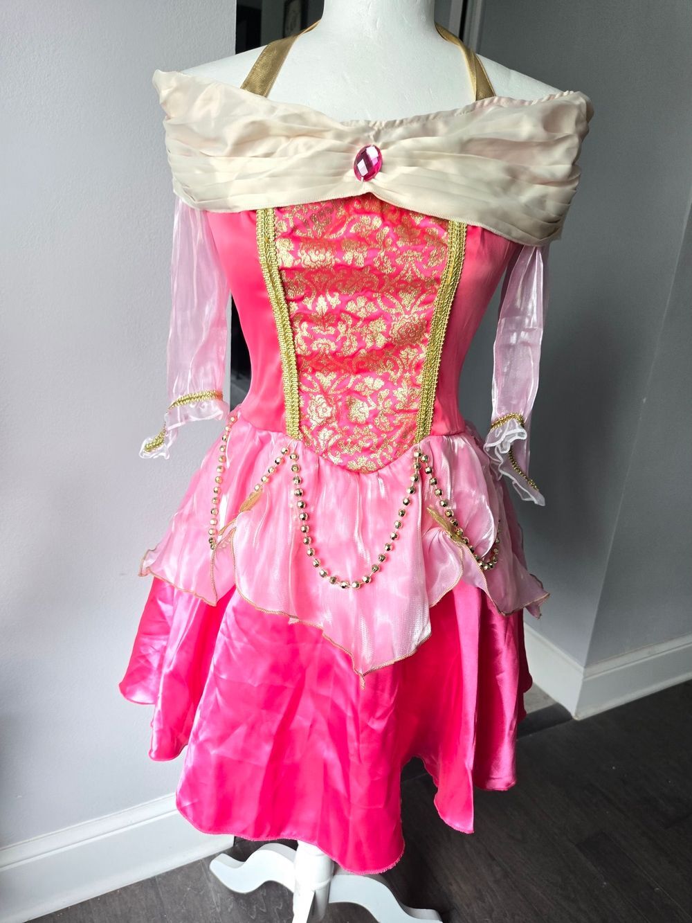 Disney Princess Aurora Costume Adult Sm 2-4 Sleeping Beauty Dress Only- Cosplay